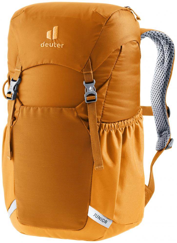 Deuter Junior Kinderrucksack 18 Liter maple-amber - 400 g, Maße 41x23x20 cm, nachhaltig aus recyceltem PET, ohne PFAS, bluesign®, Grüner Knopf