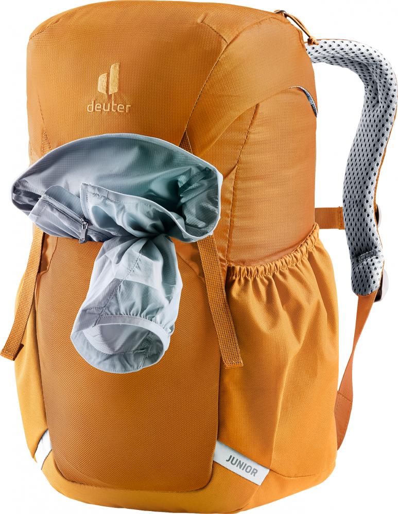 Deuter Junior Kinderrucksack 18 Liter maple-amber - 400 g, Maße 41x23x20 cm, nachhaltig aus recyceltem PET, ohne PFAS, bluesign®, Grüner Knopf