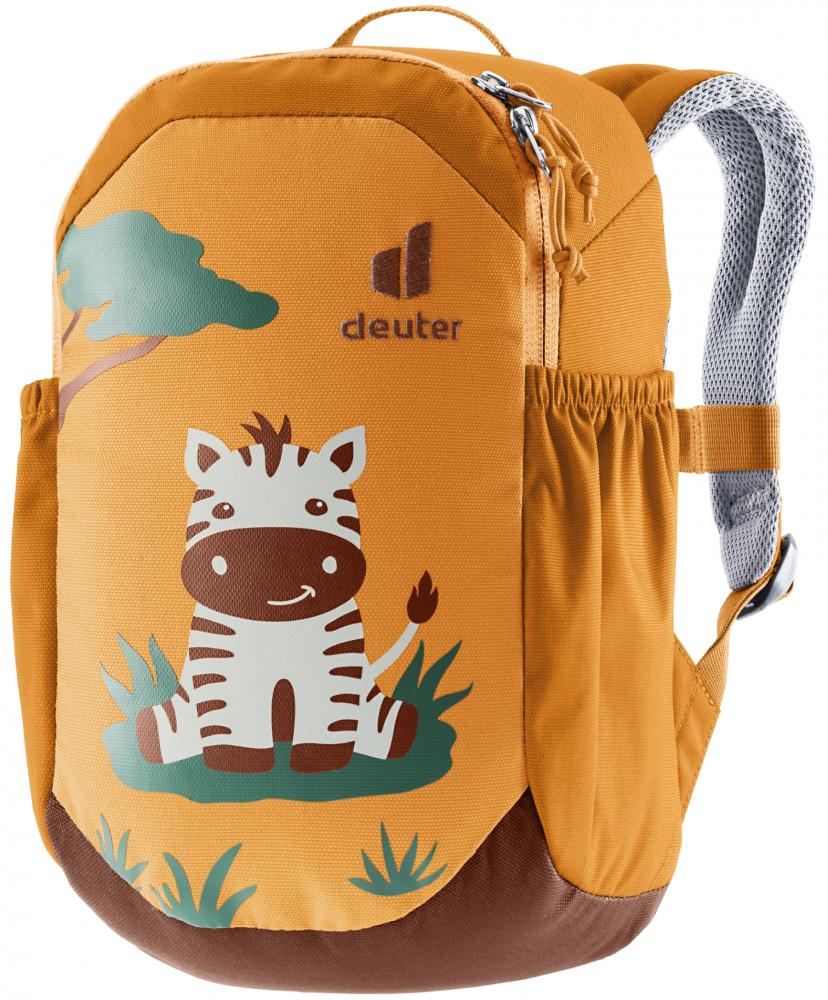 Deuter Pico Kinderrucksack 5 Liter amber-maple - 200 g, Maße 28x19x12 cm, Rückenlänge 20-23 cm, für Kinder mit 92-98 cm Körpergröße
