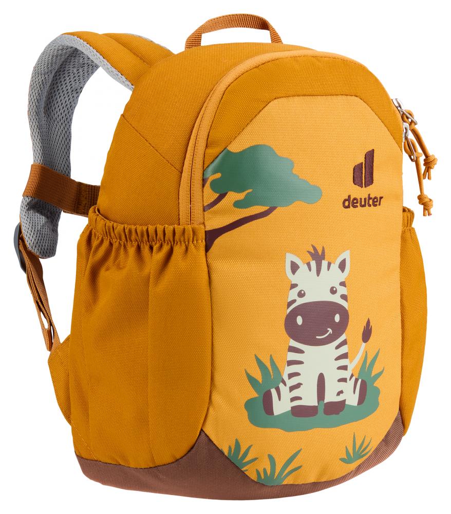 Deuter Pico Kinderrucksack 5 Liter amber-maple - 200 g, Maße 28x19x12 cm, Rückenlänge 20-23 cm, für Kinder mit 92-98 cm Körpergröße