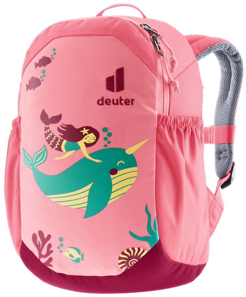 Deuter Pico Kinderrucksack 5 Liter blossom-dahlia - 200 g, Maße 28x19x12 cm, Rückenlänge 20-23 cm, für Kinder mit 92-98 cm Körpergröße