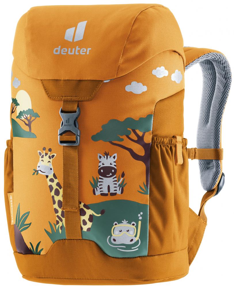 Deuter Schmusebär Kinderrucksack 8 Liter amber-maple - 290 g, Maße 33x21x15 cm, Rückenlänge 24-30 cm, für Kinder mit 98-130 cm Körpergröße
