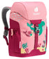 Deuter Schmusebär Kinderrucksack 8 Liter blossom-raspberry - 290 g, Maße 33x21x15 cm, Rückenlänge 24-30 cm, für Kinder mit 98-130 cm Körpergröße