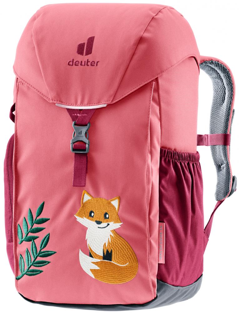 Deuter Waldfuchs 14 Kinderrucksack 14 Liter dahlia-raspberry - 390 g, Maße 37x22x17 cm, Rückenlänge 24-30 cm, empfohlen für 98-130 cm Körpergröße, Zuladung 1-3 kg