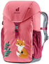 Deuter Waldfuchs 14 Kinderrucksack 14 Liter dahlia-raspberry - 390 g, Maße 37x22x17 cm, Rückenlänge 24-30 cm, empfohlen für 98-130 cm Körpergröße, Zuladung 1-3 kg