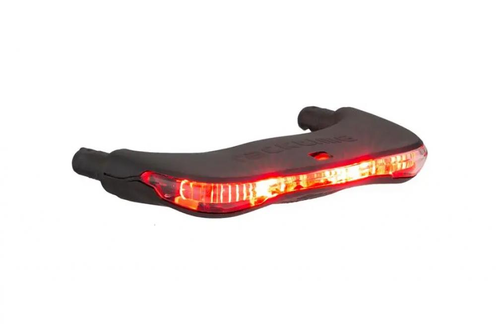 Racktime LED Rücklicht Shine Evo DC, für breite Träger 115 mm, E-Bike geeignet, 5 LEDs, hohe Sichtbarkeit, ohne Standlicht, integrierbar