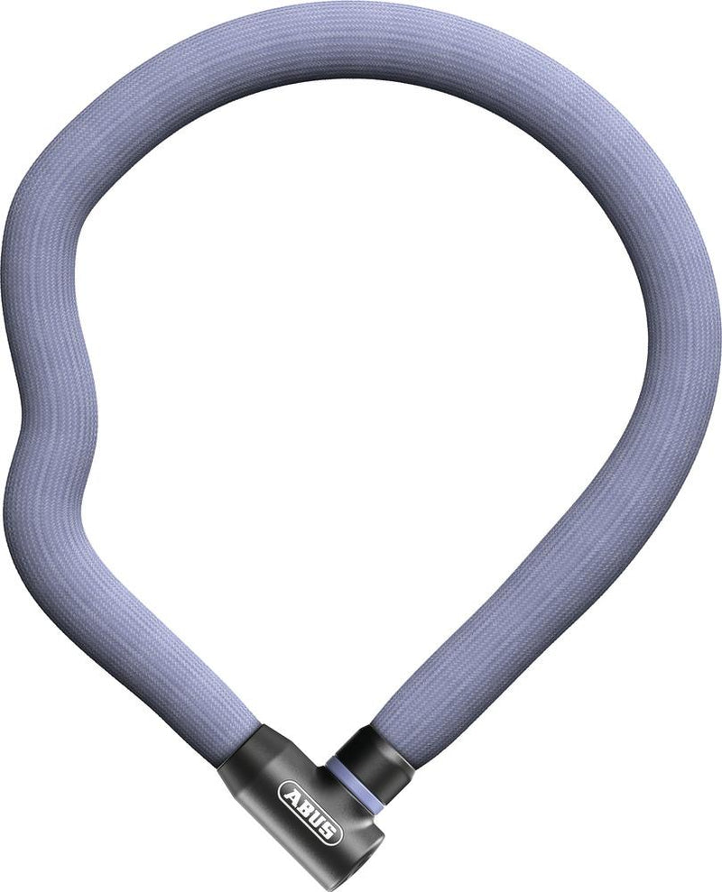Abus Faltschloss Goose Lock 4204K/110, flint, 110 cm, mit Schlüsselschloss, textiles Cover gegen Lackschäden, ideal für E-Bikes und Urban-Bikes