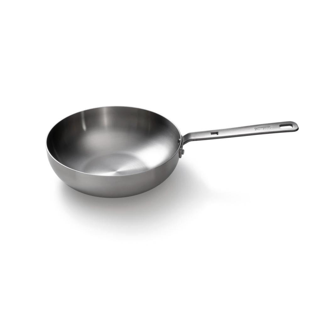 Skottsberg Edelstahl Wok Stainless Steel - Wokpfanne ffcr Kfcche & Outdoor 28 cm