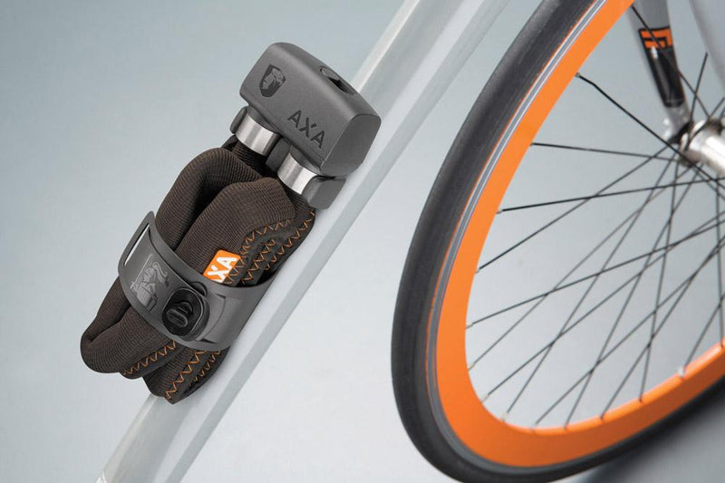 AXA Foldable 800 Faltschloss, 100 cm Länge, 8 mm gehärteter Stahl, Sicherheitsstufe 9, inkl. Halterung, dunkelgrau, ideal für E-Bikes und Citybikes
