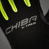 CHIBA Via Ferrata Absolut - Kletterhandschuhe S schwarz/neongelb, Touchfinger, Knöchelschutz, 121 g