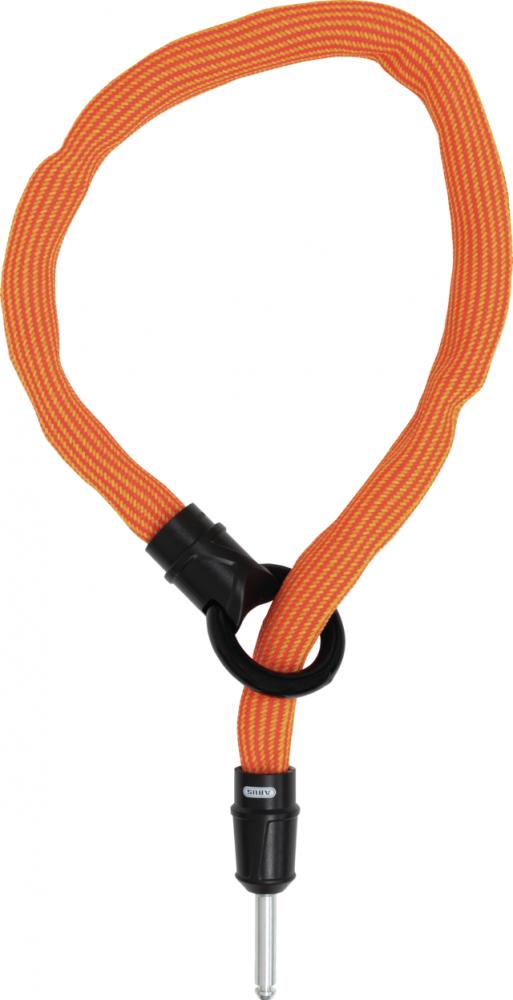 ABUS IvyTex Adaptor Chain ACH IVY 6KS/100 sparkling orange - 100 cm Einsteckkette mit 6 mm Vierkantgliedern, IvyTex-Hülle - kompatibel mit ABUS Rahmenschlössern & Alarmbox 2.0