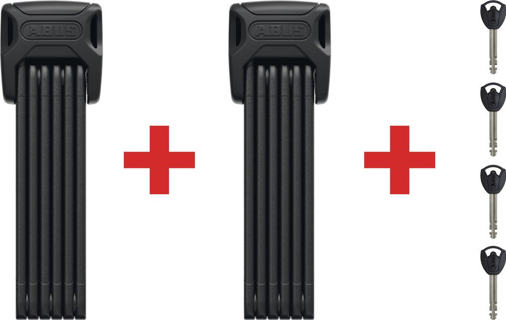 Abus Faltschloss Bordo 6000K/90 TwinSet 90cm schwarz SH 6000