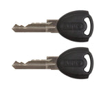 ABUS Kettenschloss Steel-O-Chain 8807K/85 black - 7 mm Vierkantkette, 85 cm Länge, Sicherheitslevel 8, Automatikzylinder, gehärteter Stahl, Textilschlauch