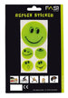 Fasi Reflexaufkleber-Set Smily selbstklebend gelb 1 x Ø 5cm 4 x Ø 2,5cm