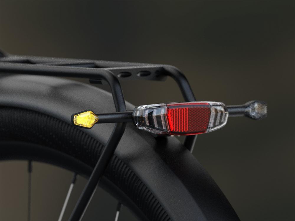 Busch+Müller Blinker-Set TURNTEC, Fahrtrichtungsanzeiger für E&#8209;Bike/Pedelec, 4 LED-Blinker, auch für Anhänger, 6-60 V, StVZO, spritzwassergeschützt