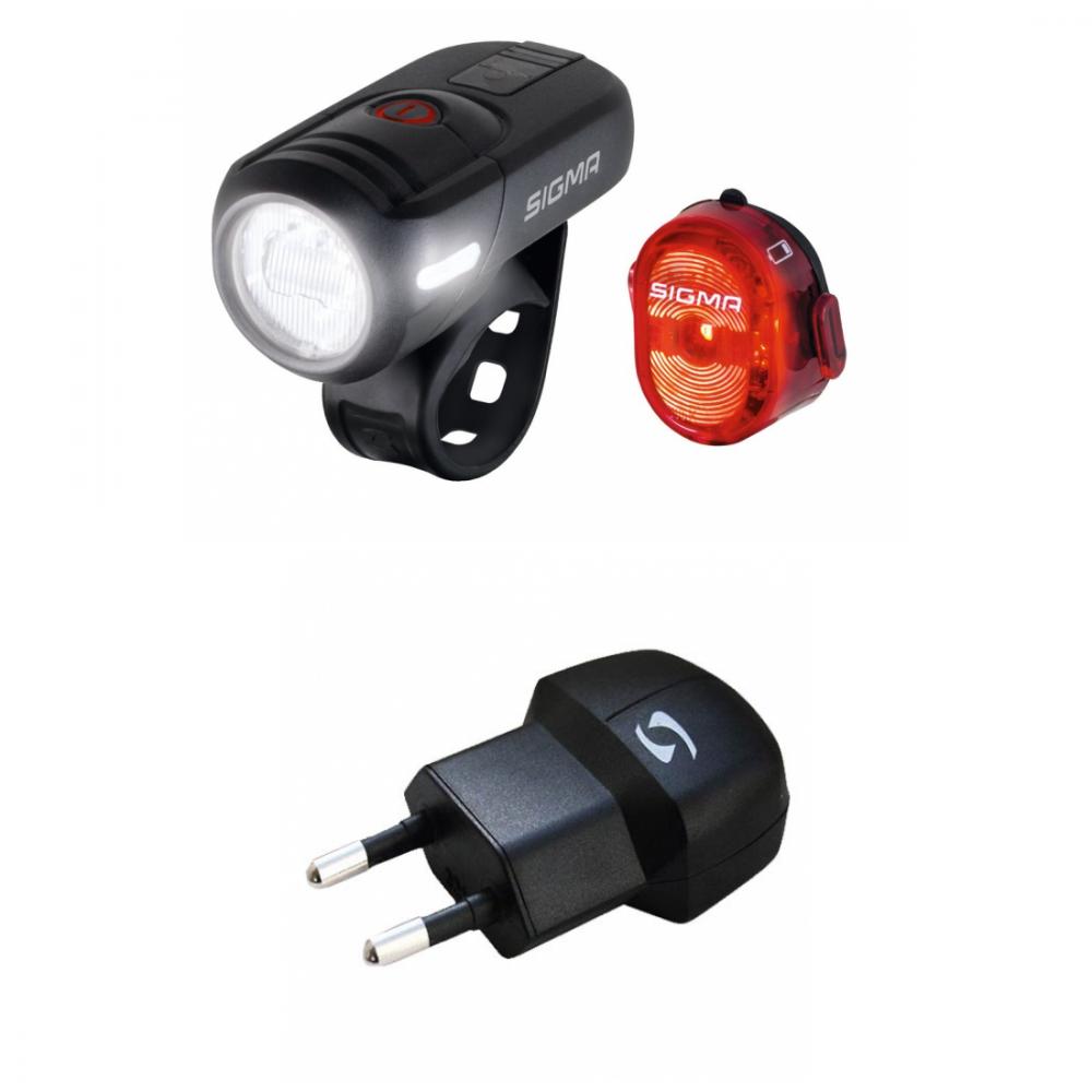 Sigma Beleuchtungsset Aura 45 USB / Nugget II Ladegerät StVZO