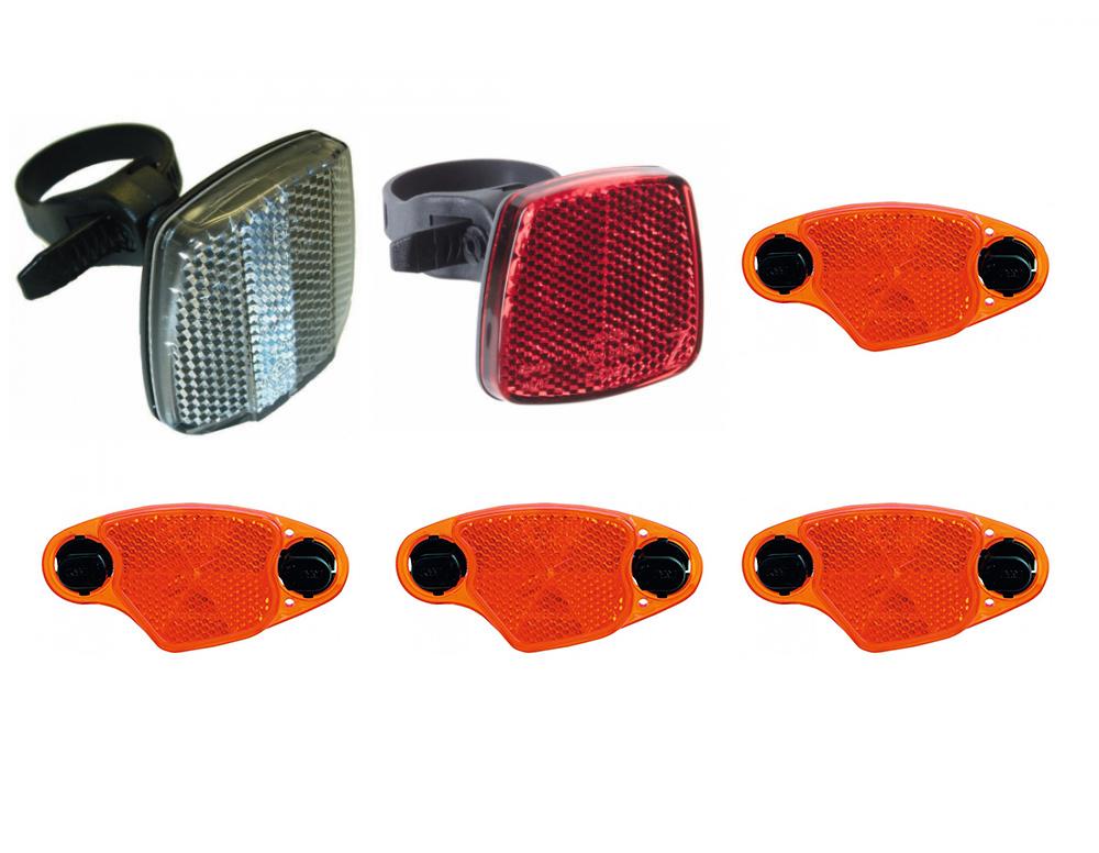 Busch&Müller Reflektor-Set Frontstrahler + Rückstrahler + Speichenstrahler Stvzo