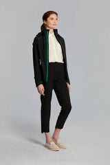 Basil Skane Damen Regenjacke schwarz M - wasserdicht & atmungsaktiv (10.000 WP/MVP), T-Fabric mit DWR-Beschichtung, taillierter Schnitt, reflektierend & helmtauglich