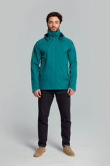 Basil Skane Herren Regenjacke teal green S - wasserdicht & atmungsaktiv (10.000 WP/MVP), T-Fabric mit DWR-Beschichtung, ergonomischer Schnitt, reflektierend & helmtauglich