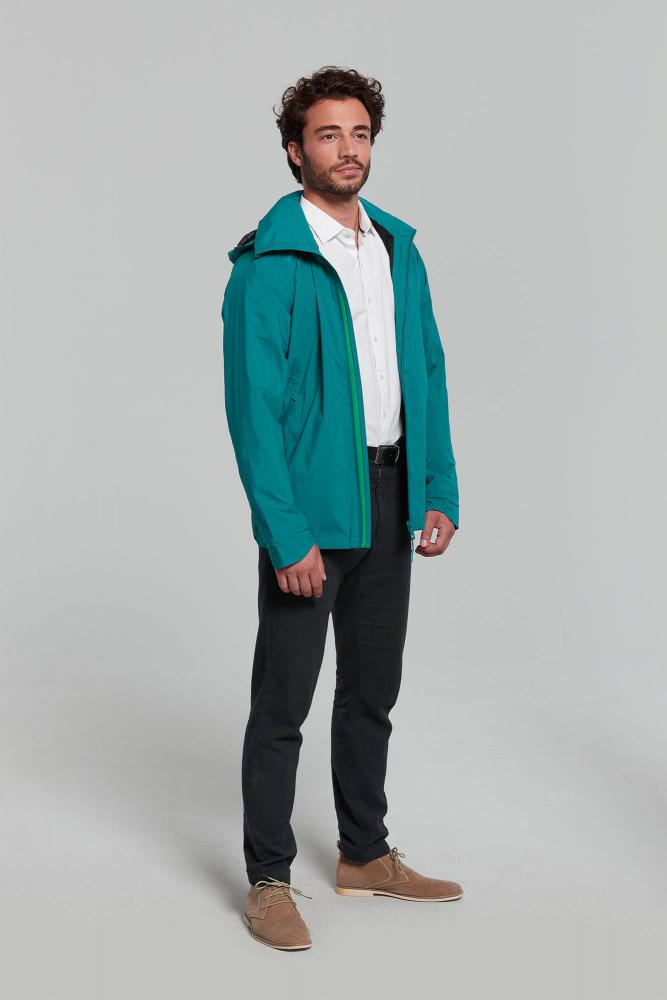 Basil Skane Herren Regenjacke teal green XXL - wasserdicht & atmungsaktiv (10.000 WP/MVP), T-Fabric mit DWR-Beschichtung, ergonomischer Schnitt, reflektierend & helmtauglich