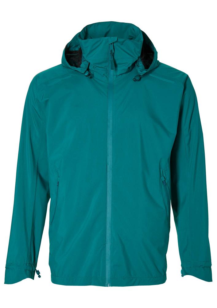 Basil Skane Herren Regenjacke teal green M - atmungsaktiv & wasserdicht (10.000 WP/MVP), T-Fabric mit DWR-Beschichtung, ergonomischer Schnitt, reflektierend & helmtauglich