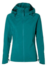 Basil Skane Damen Regenjacke teal green XS - wasserdicht & atmungsaktiv (10.000 WP/MVP), T-Fabric mit DWR-Beschichtung, taillierter Schnitt, reflektierend & helmtauglich