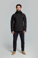 Basil Skane Herren Regenjacke schwarz XXXL - wasserdicht & atmungsaktiv (10.000 WP/MVP), T-Fabric mit DWR-Beschichtung, ergonomischer Schnitt, reflektierend & helmtauglich
