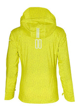 Basil Skane HiVis Damen Regenjacke neongelb S - 360° reflektierend, wasserdicht & atmungsaktiv (10.000 WP/MVP), Bionic Finish® Eco, taillierter Schnitt & helmtaugliche Kapuze