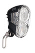 AXA Echo&#8239;15 LED Nabendynamo-Scheinwerfer, 15&#8239;Lux, Edelstahlhalter, Kabel, StVZO, Seiten- & Frontreflektor, 6&#8239;V-E-Bike kompatibel