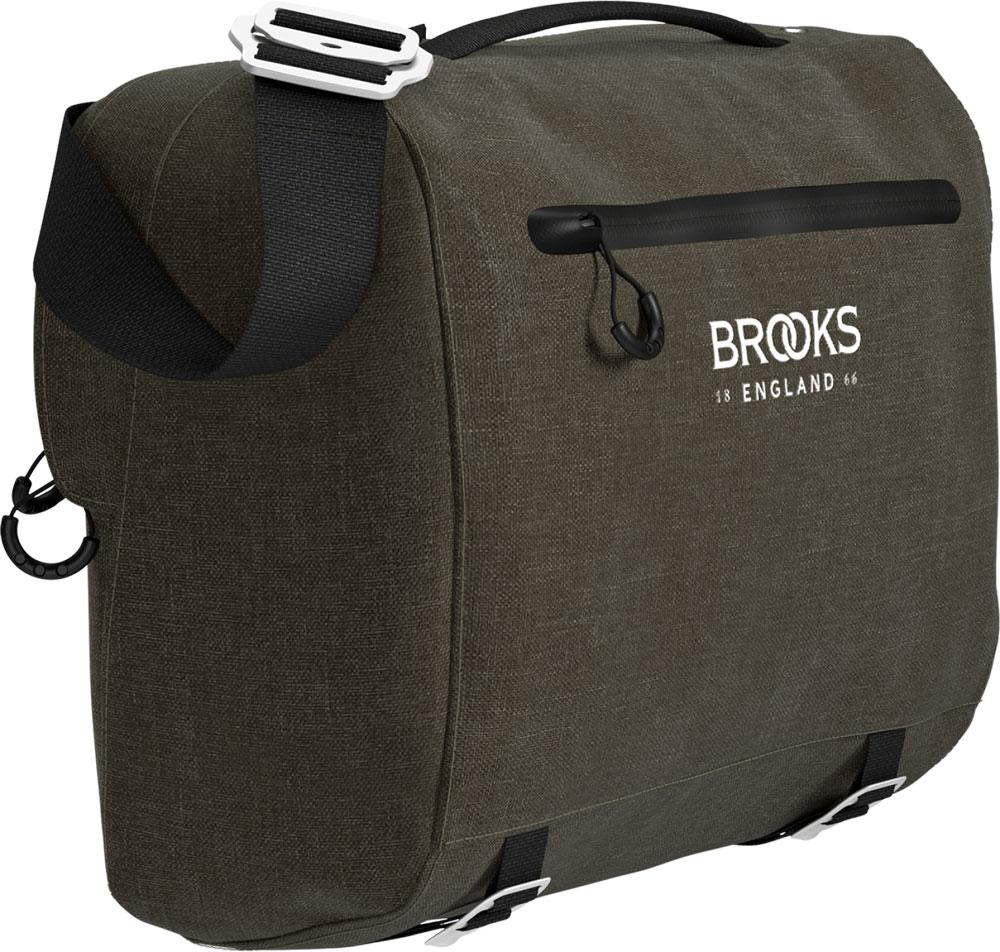 BROOKS Scape Handlebar Compact Bag Mud Green 10 Liter - wasserdichte Lenkertasche, KLICKfix-Montage