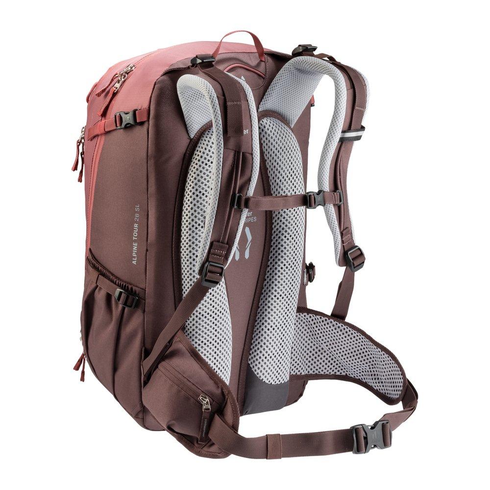 Deuter Alpine Tour 28 SL Rucksack 28 Liter raisin-caspia - Tourenrucksack Damen, Airstripes Rücken, viele Fächer & Wasserblase kompatibel