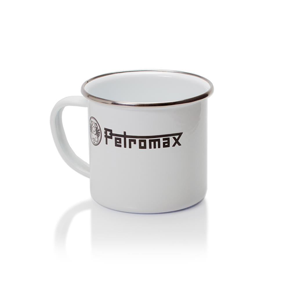 Petromax Emaille-Becher Weiß 300 ml  Leichter, robuster Outdoor-Kaffeebecher, hitzebeständig, kratzfest, ideal für Camping und Trekking