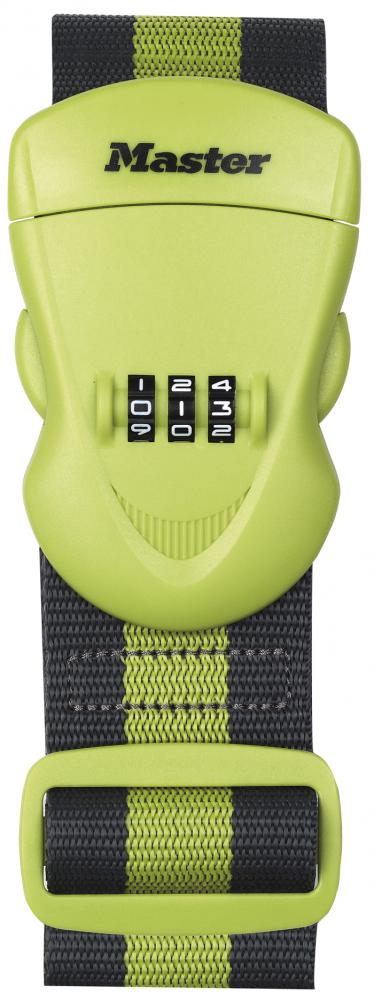 Master Lock Gepäckgurt mit Zahlenschloss Grün 950 - sichere Koffersicherung für Reisen