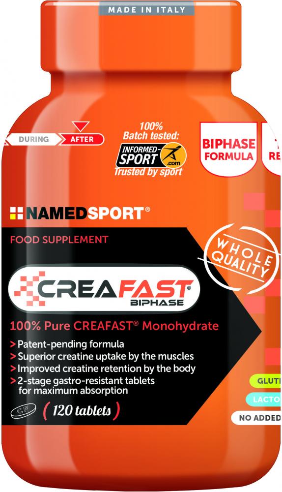 NAMEDSPORT Kreatin Creafast 120 cpr 120 - verzögert freisetzendes Kreatin für maximale Muskelpower