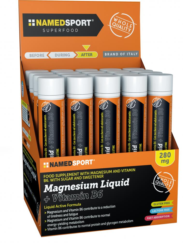 NAMEDSPORT Magnesium MAGNESIUM LIQUID 20 x 25 ml - schnelle Magnesiumversorgung für Sportler