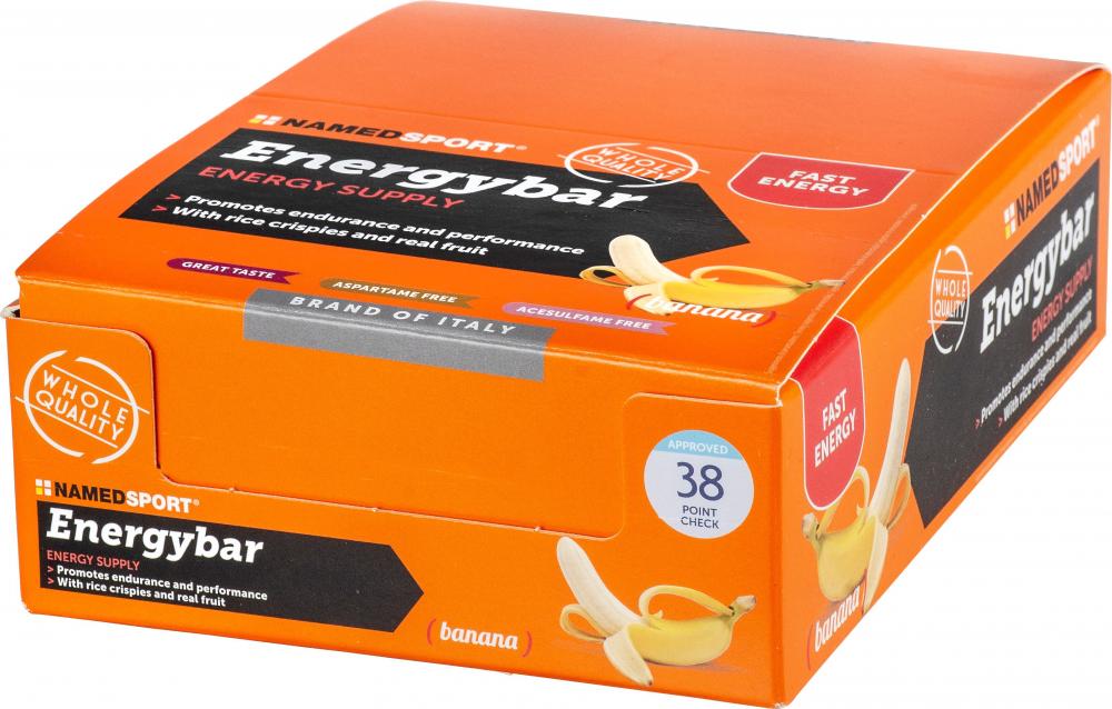 NAMEDSPORT Energieriegel ENERGYBAR Banane 12 x 35 g - kompakte Energiequelle für Training & Wettkampf