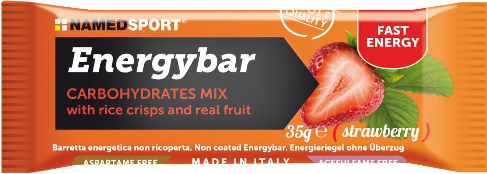 NAMEDSPORT Energieriegel ENERGYBAR Erdbeere 12 x 35 g - schnelle Energie für Training & Wettkampf