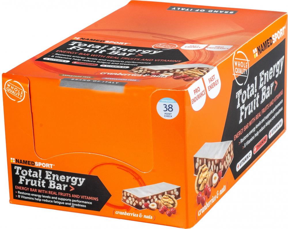 NAMEDSPORT TOTAL ENERGY FRUIT BAR Cranberry Nuss 25 - Energie-Riegel für Ausdauer & Sport