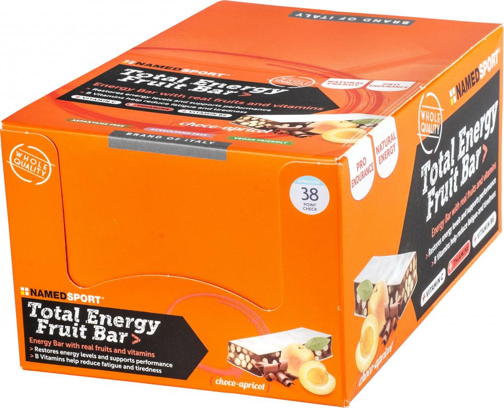 NAMEDSPORT TOTAL ENERGY FRUIT BAR Choco-Apricot 25 - Energie-Riegel für Ausdauer & Sport