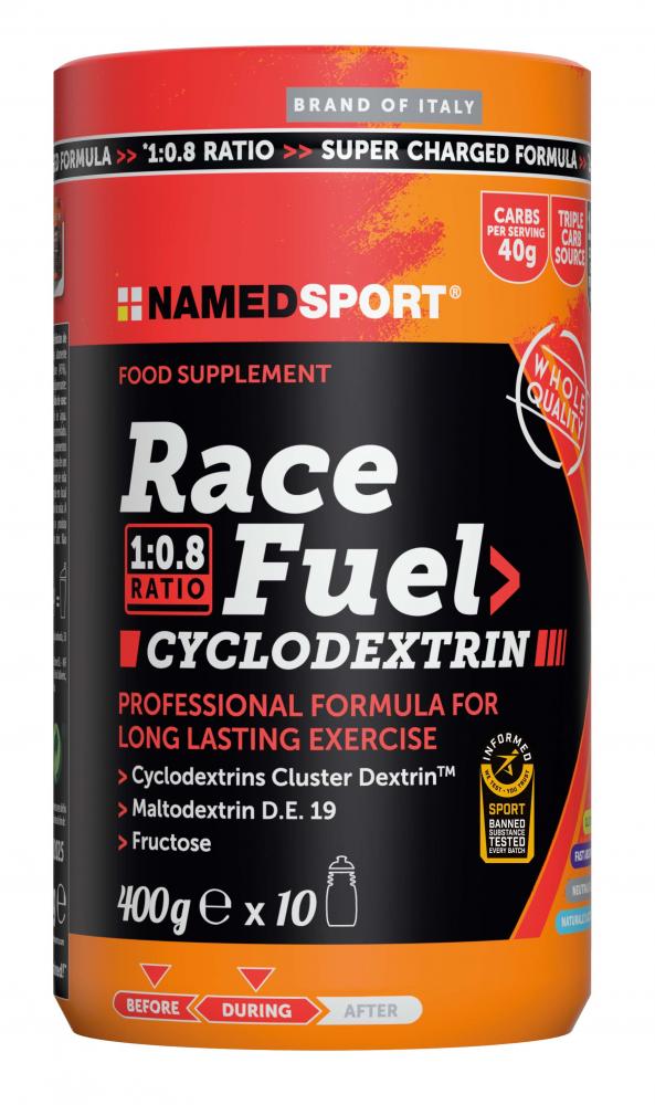 NAMEDSPORT NAMED RACE FUEL 400g - Hochleistungs-Kohlenhydratpulver für Ausdauersport