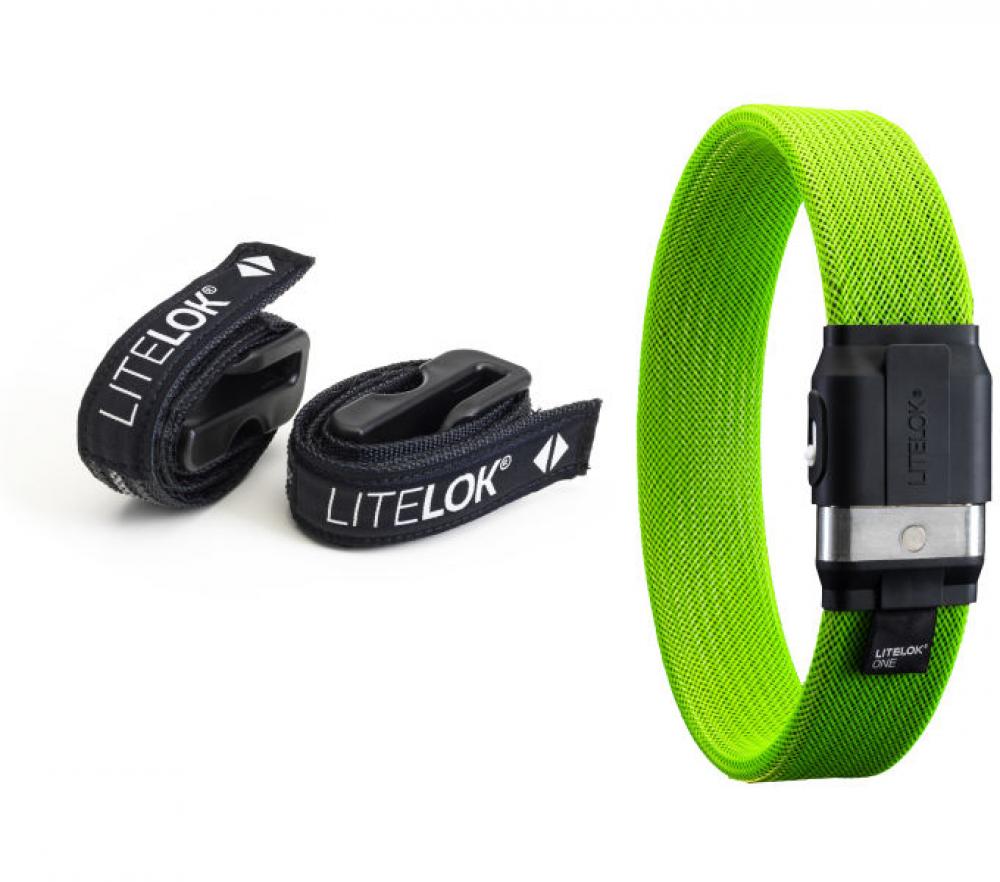 Litelok Fahrradschloss One Gold Flexi-O 75 grün + Halter