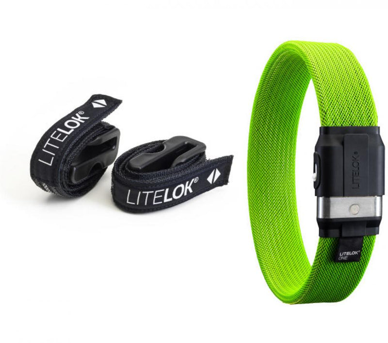 Litelok Fahrradschloss One Gold Flexi-O 75 grün + Halter