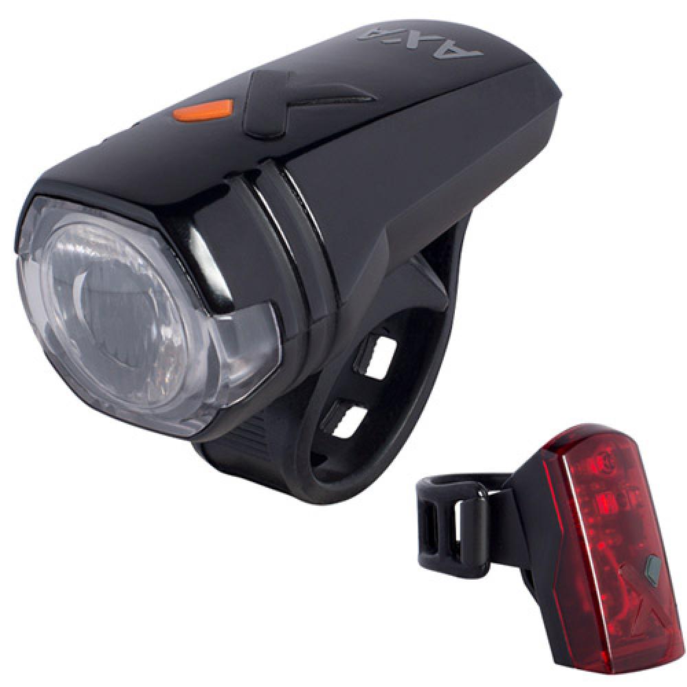 Axa Beleuchtungs Set Greenline 30 LED Akku StVZO