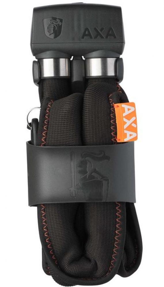 AXA Foldable 800 Faltschloss, 100 cm Länge, 8 mm gehärteter Stahl, Sicherheitsstufe 9, inkl. Halterung, dunkelgrau, ideal für E-Bikes und Citybikes