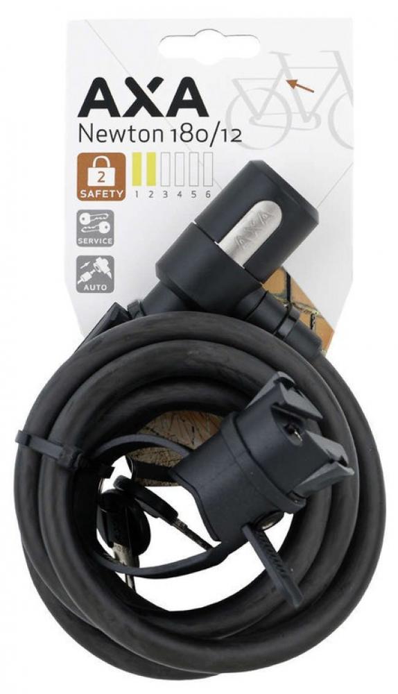 Axa Spiralkabelschloss Newton 180 Länge 180 cm D 12 mm schwarz
