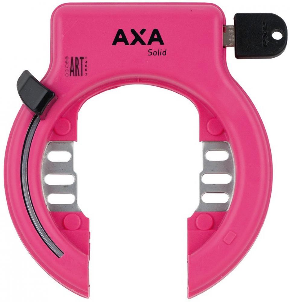 Axa Rahmenschloss Solid XL pink Rahmenbefestigung Schlüssel nicht abziehbar