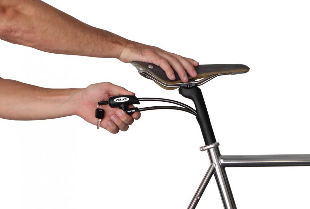 XLC Sattelstütze mit Kabelschloss Ø27,2 300mm Kabel Ø 7x450mm schwarz