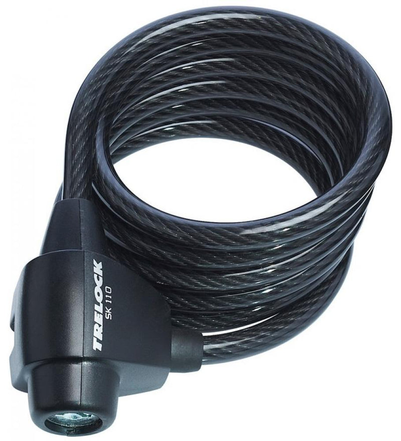 Trelock Spiralkabelschloss 180 cm Ø 8 mm SK 110/180 U smokey mit Multifix-Halter