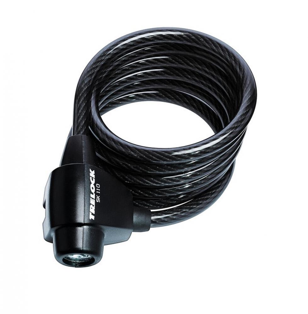 Trelock Spiralkabelschloss 150 cm D 8 mm SK 110/150/8 smokey ohne Halter