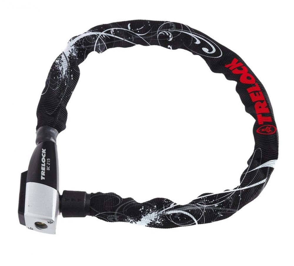 Trelock Kettenschloss 75 cm D 6 mm BC 215/75 Flowers schwarz ohne Halter